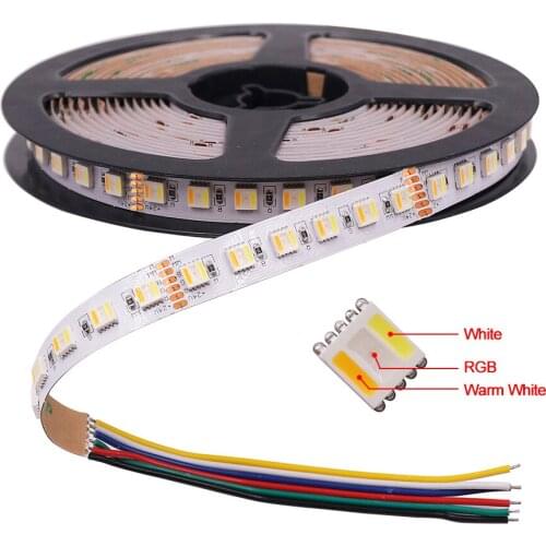 RGBCCT LED Strip 5M 5 Color in 1 Chips RGB+WW+CW Diode Tape 30Leds/m,60Leds/m,96Leds/m Waterproof Flex Ribbon Led Light 12V 24V