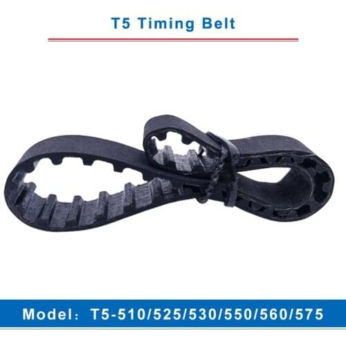 T5 Timing Belt Model T5-510/525/530/550/560/575 Rubber Belt Teeth Pitch 5mm Transmission Belt Width 10/15/20/25/30/35/40/45/50mm