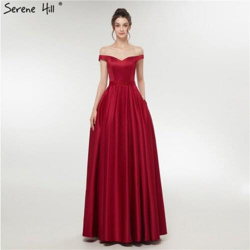 Boat Neck Sleeveless Simple Satin Evening Dresses 2020 Sexy Off Shoulder Fashion Beach Bride Gowns Dresses Real Photo