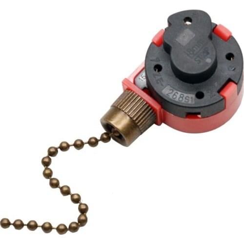 ZE-268S1 Switch for Home Ceiling Fan Light Lamp Replacement Parts Pull Chain Control Switches Red