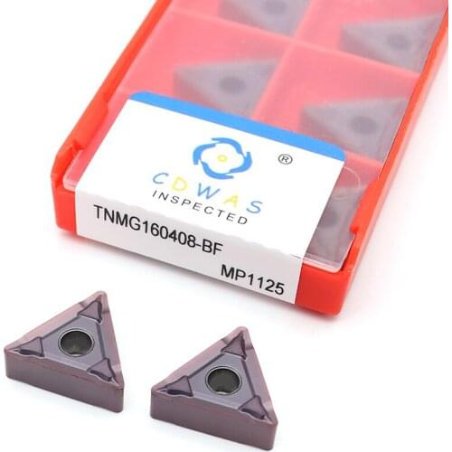 10PCS TNMG160408 BF MP1125 External Turning Tool High Quality TNMG 160408 Carbide Inserts Lathe Cutter Tool for Stainless Steel