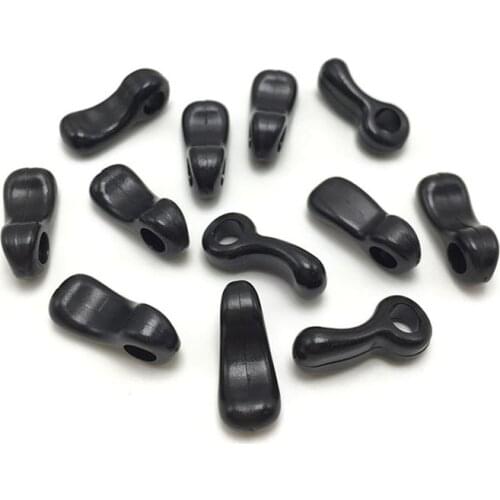 30Pcs/bag Plastic Ear Shape Cord Buckle Lock DIY Craft Non-slip Stop Toggle Stopper Clip Sportswear Clothing Shoes Rope Button