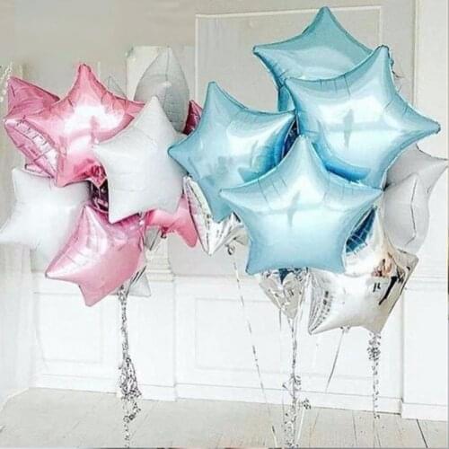 5pcs 18inch Five-pointed Foil Star Balloons Wedding Decorations Globos Babyshower Birthday Party Decorations Kids Childrens Toy