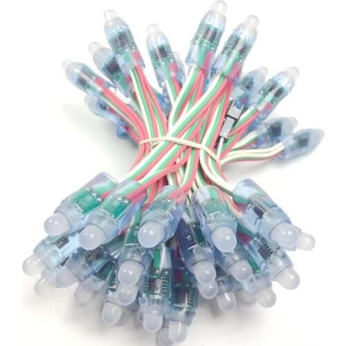 500pcs 12mm WS2811 Full Color LED Pixel Light Module DC5V IP65 waterproof RGB color 2811 1903 IC Digital LED christmas Light