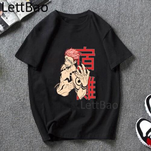 Anime Manga T-shirts Jujutsu Kaisen Itadori Yuji Men Women Harajuku T Shirt Cartoon Printed Japanese Style Streetwear Tops Tees