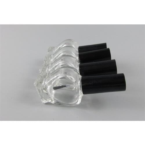 Free Shipping 30pcs/lot 10ml Empty Nail Polish Heart Shape Bottle &Small Brush Nail Art Container Glass Nail Oil Bottles