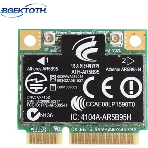 1pc Wireless 150M 802.11b/g/n Half Mini PCI-E Card For HP Atheros AR5B95 605560-005 MAR29