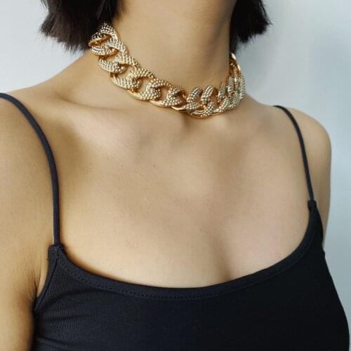 BUDROVKY New Fashion Jewelry Gold Silver Color Chunky Thick Chain Choker Necklace Men Women Statement Collar Charm Accessories