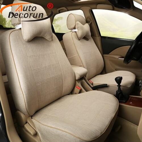 AutoDecorun Flax Full Set Seat Covers for Renault Laguna Accessories For Cars Seat Cover Cushion Protection Supports Car Styling