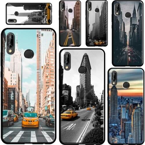 NYC New York City Case For Huawei P30 P40 P10 P20 Lite P Smart 2021 Nova 5T Cover For Honor 20 Pro 8X 9X 10i