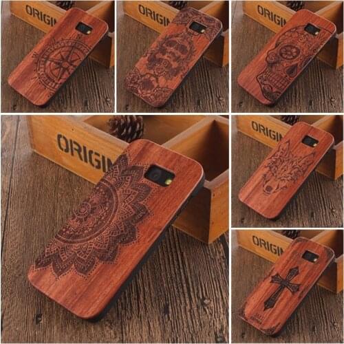 Mandala Skull Head Wood Bamboo Case For samsung galaxy A5 2017 Wood Case For Samsung Galaxy A5 2017 Cell Phone Case Wooden Cover