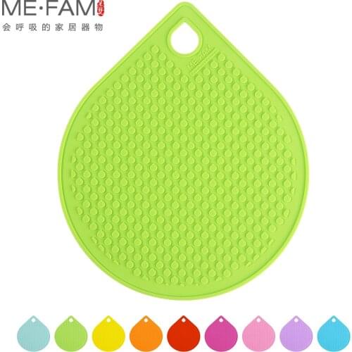 Home Desktop Decoration Water Drop Silicone Mat Non Slip Heat Insulation Placemat Bowl Plate Pad For Kitchen Restaurant Office