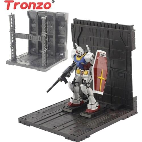 Tronzo Action Figure Accessories Universal Gundam HANGAR Model Figure Display Garage Robot Collection Assemble Figurine Toys