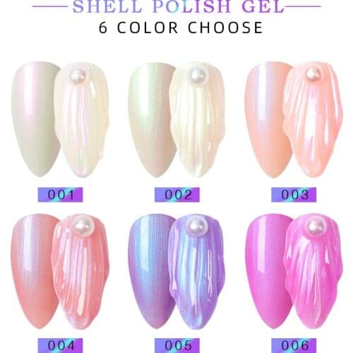 FN 12ml Shiny Glimmer Pearl Nail Polish Colorful Pink Purple Nail Art Varnish Natural Air Drying Manicures Decoration Semi-perm