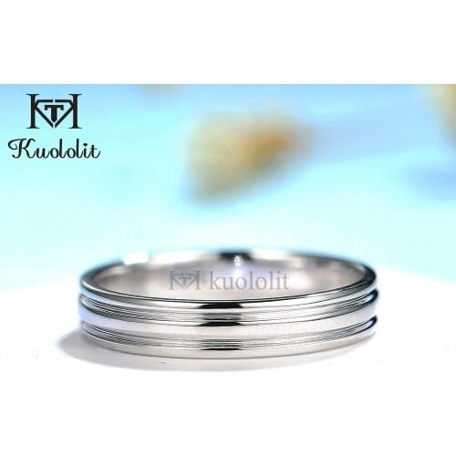 Kuololit 750 18K 14K 10K White Gold Rings for Women Men Luxury Ring for Engagement Anniversary Party Vintage Wedding Size 10 New