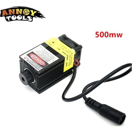 500mW 405NM Adjustable focus blue purple light laser module accessory 12V high power laser head for DIY Laser engraving machine