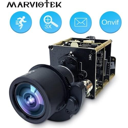 IMX274 CCTV Camera Module 4K 8MP Starlight UHD IP PTZ Network IP Camera Module Board 3X Zoom 3.6-11mm Motorized Lens Sony Onvif