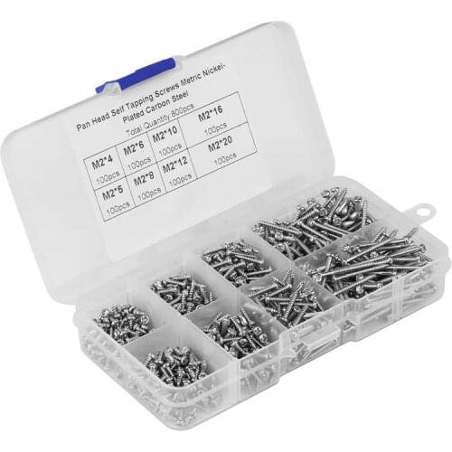 Thread repair kit stainless wire sleeve insert 800pcs M2 Drive Pan Self-Tapping Screws Woodworking Fastener with Box