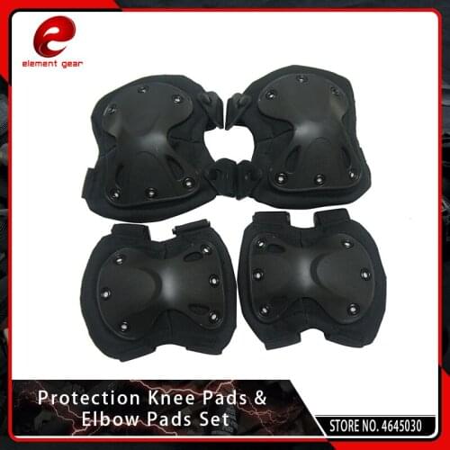 Element Military Tactical Paintball Airsoft Hunting Protection War Game Knee and Elbow Protector Knee Pads & Elbow Pads Set