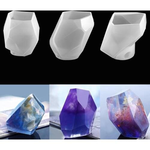 Irregular Stone Shape Crystal Silicone Mould DIY Epoxy Resin Necklace Pendant Mold For Craft Jewelry Making Findings Accessories