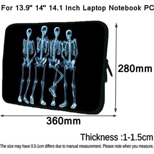 Computer 13.9 Inch Funda Neoprene Hidden Handle Bag For 14.1 14 Inch Laptop Notebook PC Sleeve Accessories For Mens Boys Vogue