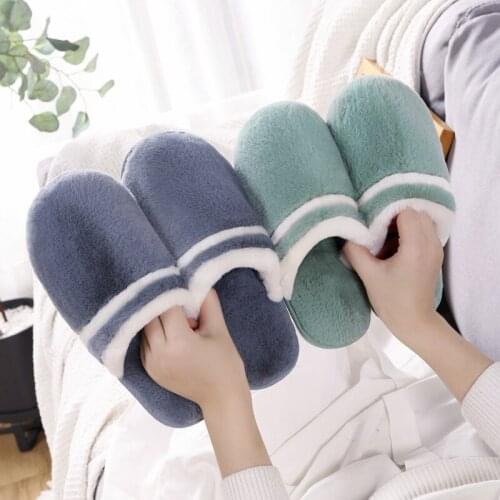 2021 New Womens Cotton Slippers Pink Home Home Fashion Cotton Slippers Women Non-slip Floor Slippers Men Autumn and Winter