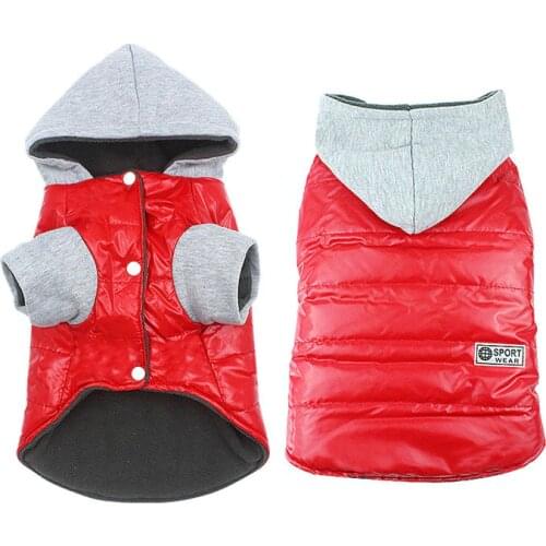 Autumn and winter small and medium-sized dogs casual cotton clothes warm thickening bright clothing waterproof waterproof easy t