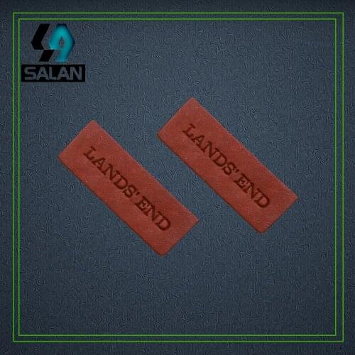 Custom PU Leather clothing Label leather patch for jeans customized clothes leather swing tags printed leathr labels for bags