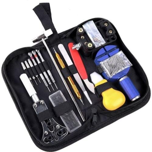 Portable 147pcs Watch Repair Tools Kit with Carrying Case Professional Watch Opener Pin Link Remover Bar Instruments Set ONLENY