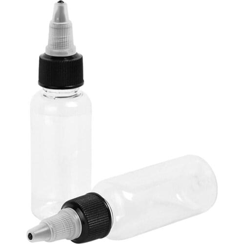 10 Pcs 30/60ml Twist Cap Empty Plastic Tattoo Ink Pigment Storage Bottle Suitable for you install all the pigment you want