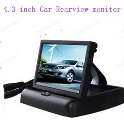 Hot sell 4.3" Foldable TFT Color for Camera DVD VCR car Security Monitor 12 V LCD Car Reverse Rearview monitor
