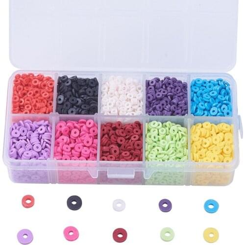 Multi Specification 10 Colors Polymer Clay Spacer DIY Beaded Mixed Color Spacer Beads Gasket Ornament Accessories tiny