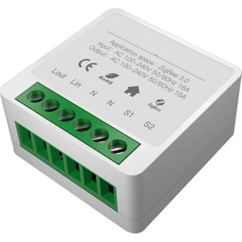 16A DIY Wifi Smart Light Switch Relay Module 2 Way Control Home Automation Module APP Remote Control Works with Alexa Google