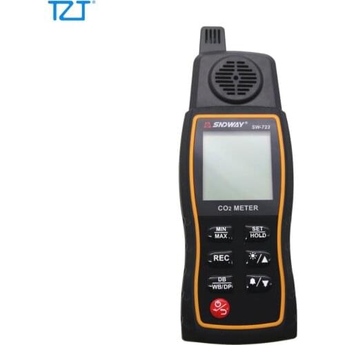 TZT 3-In-1 Handheld CO2 Meter Monitor Carbon Dioxide Temperature Humidity Tester Detector SW-723