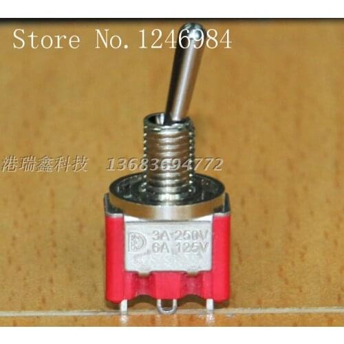 [SA]F8013 splash -in two tranches M6.35 small tripod single toggle switch toggle switch Q11 Taiwan Deli--50pcs/lot
