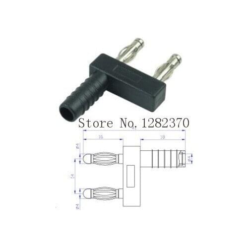 [SA] AD1403 4mm banana plug jumper 2 shorted plug 1 revolution female distance between 14mm Jumper --50pcs/lot