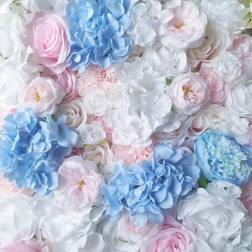 SPR baby pink blue lovely 3D high quality Artificial wedding occasion flower wall background arrangement flowers decorations