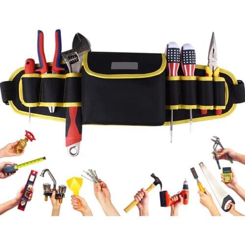 Electrician Drill Tool Bag Waist Pocket Pouch Belt Storage Holder Maintenance Kit
