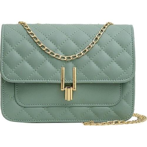 Girls Crossbody Bag Autumn Winter Style Messenger Satchels Fashion Armpit Shoulder Handbags Simple Rhombic Chain Small Square