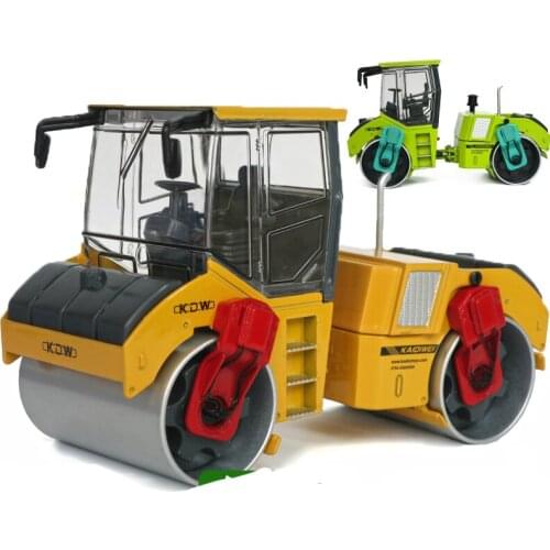 1:35 Double Steel Wheel Roller Vibratory Car Childrens Adult Ornaments Alloy Diecast Model Toys & Gifts Birthday Present