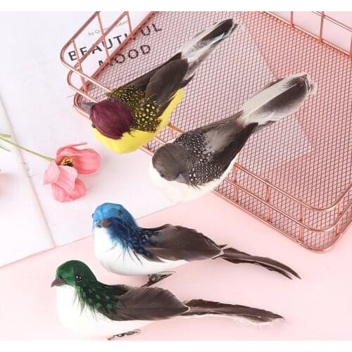 1pc Fake Craft Birds Artificial Foam Feathers Mini Bird,Decoration Mariage Table,Birthday Party ,Wedding