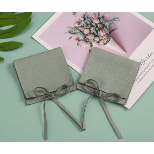 Hot Selling 10 pcs/lot Flip Bag Small Jewelry Flannel Bag Small Items Packaging Bag Ring Bracelet Necklace Earring Flannel Bag