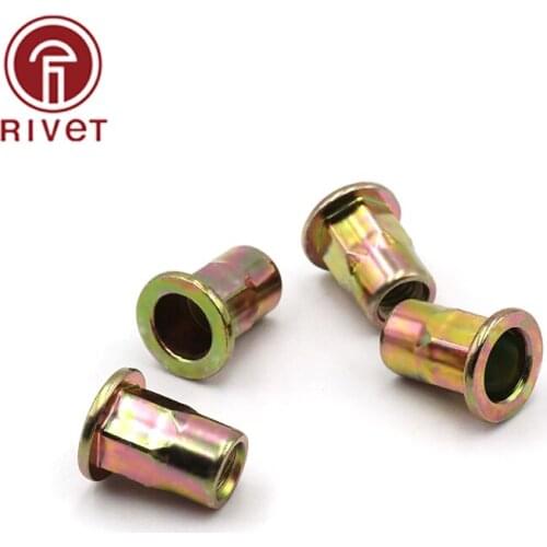 10PCS M4 M5 M6 M8 M10 Zinc Plated Carbon Steel Rivet Nut Half Hexagon Rivet Insert Riveting Nuts High Quality