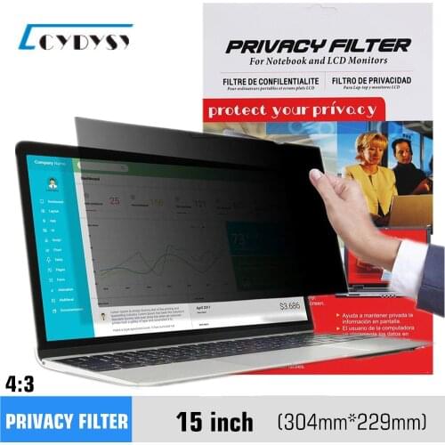 15 inch Privacy Screen Filter Anti-peeping Protector film for 4:3 Laptop 304*229mm