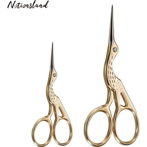 2Pcs Stork Scissors Embroidery Scissors for Sewing Dressmaker Shears Craft Needlework Stainless Steel DIY Sewing Tools