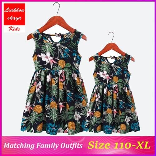 2019 Summer Sister Dress Mom And Daughter Costume Family Look Clothing Dress For Mom And Daughter Mommy And Me Baby Girl Clothes