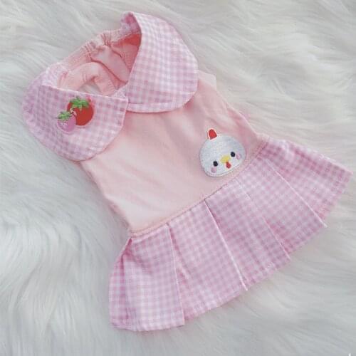 2020 Summer Dog Dress Cat Puppy Skirt Cute Cartoon Girl Dog Clothing Yorkshire Pomeranian Bichon Schnauzer Poodle Pet Clothes