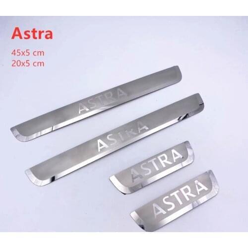 4 pc Stainless Steel Door Sill Scuff Plate Fit for OPEL ASTRA trim welcome pedal car accessories styling sticker car styling