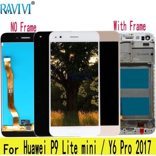 5.0" For Huawei P9 Lite Mini LCD Display Touch Screen Digitizer Assembly Replacement with Frame Y6 Pro 2017