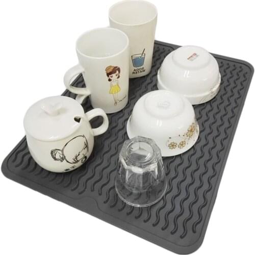 Large Silicone Table Placemat Premium Heat Dinnerware Table Mat Resistant Drying Mat Tableware Dishwasher Dish Cup Cushion Pad